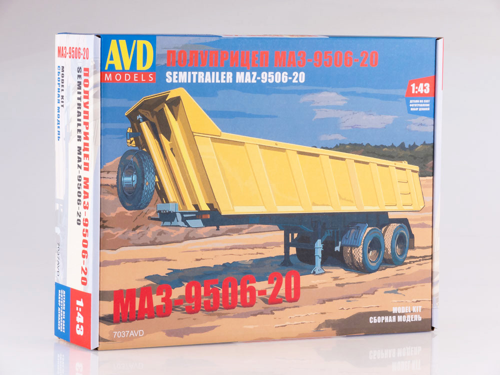 MAZ-9506-20 dump semitrailer,  model kit