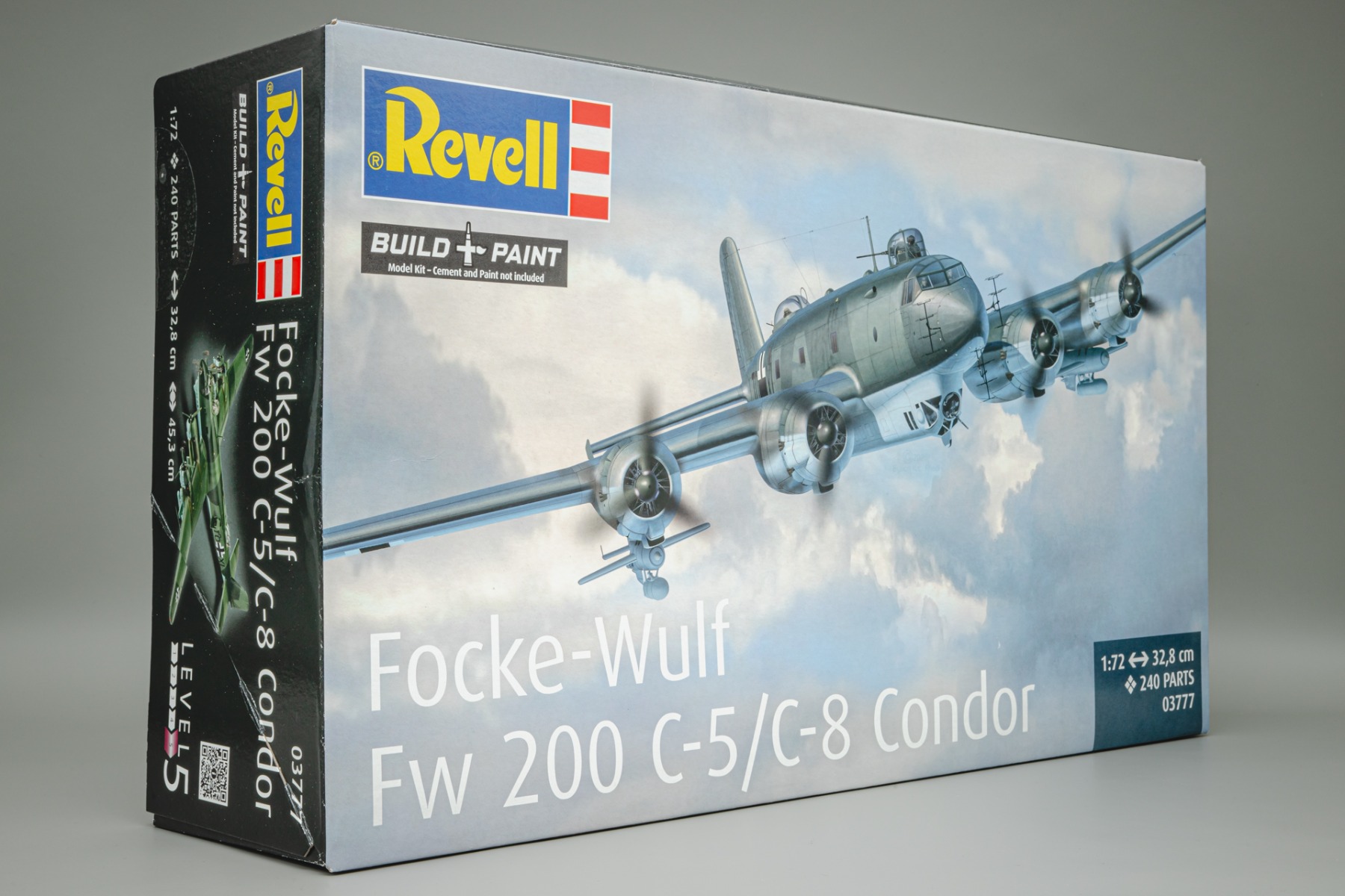 Maquette Focke-Wulf Fw 200 C-5/C-8 Condor Revell 1/72 - Avion Bombardier Longue Portée - Kit Plastique Non Monté, Non Peint