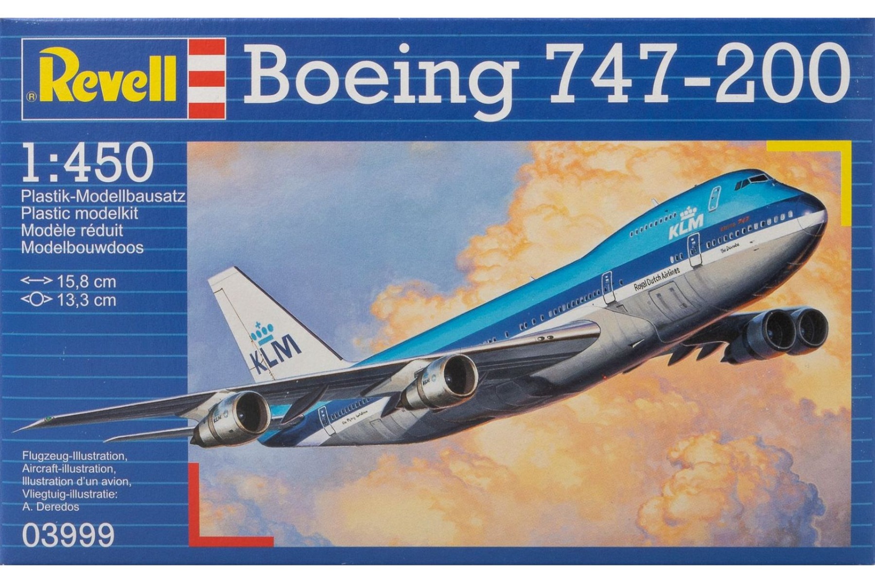 Revell RE03999 Boeing 747-200 passenger aircraft, model kit