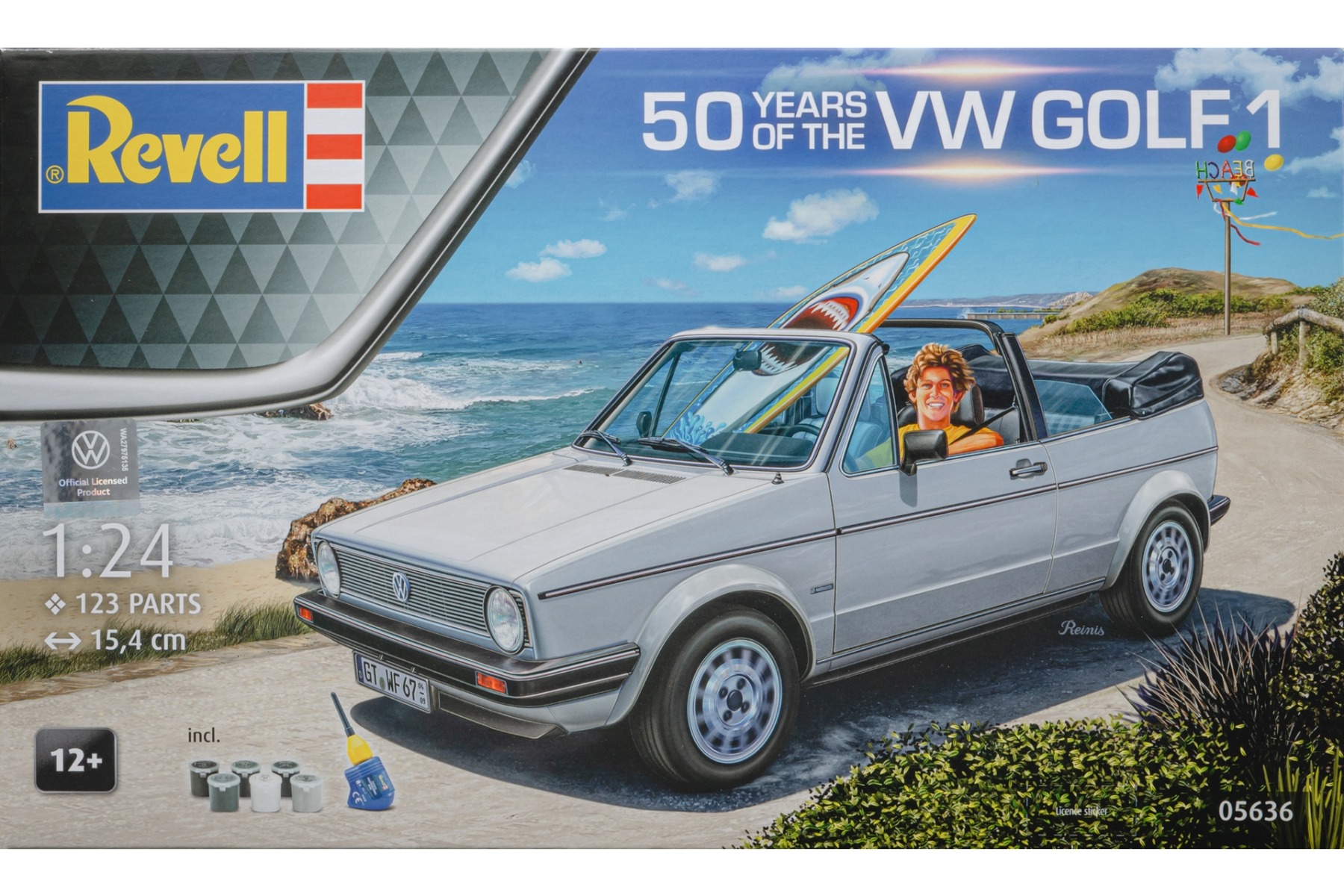 Revell RE05636 VW / Volkswagen  Golf 1 Cabriolet 50th Anniversary Gift Set, model set