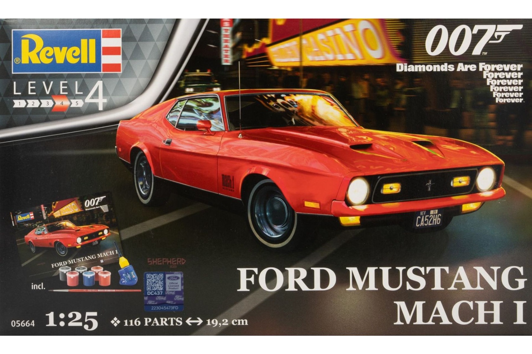 Revell RE05664 Ford Mustang Mach I '71 , James Bond / 007 „Diamonds are forever“, model kit