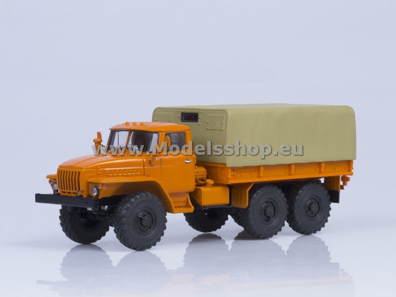 AI1002 URAL-4320 flatbed truck with tent /orange/