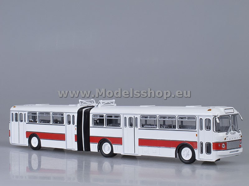 Ikarus-180 articulated bus /red-white/