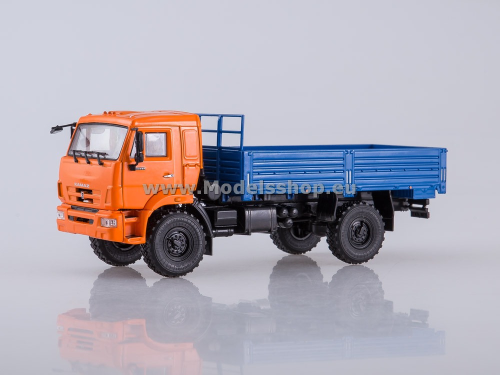 KAMAZ-43502  flatbed truck /orange-blue/