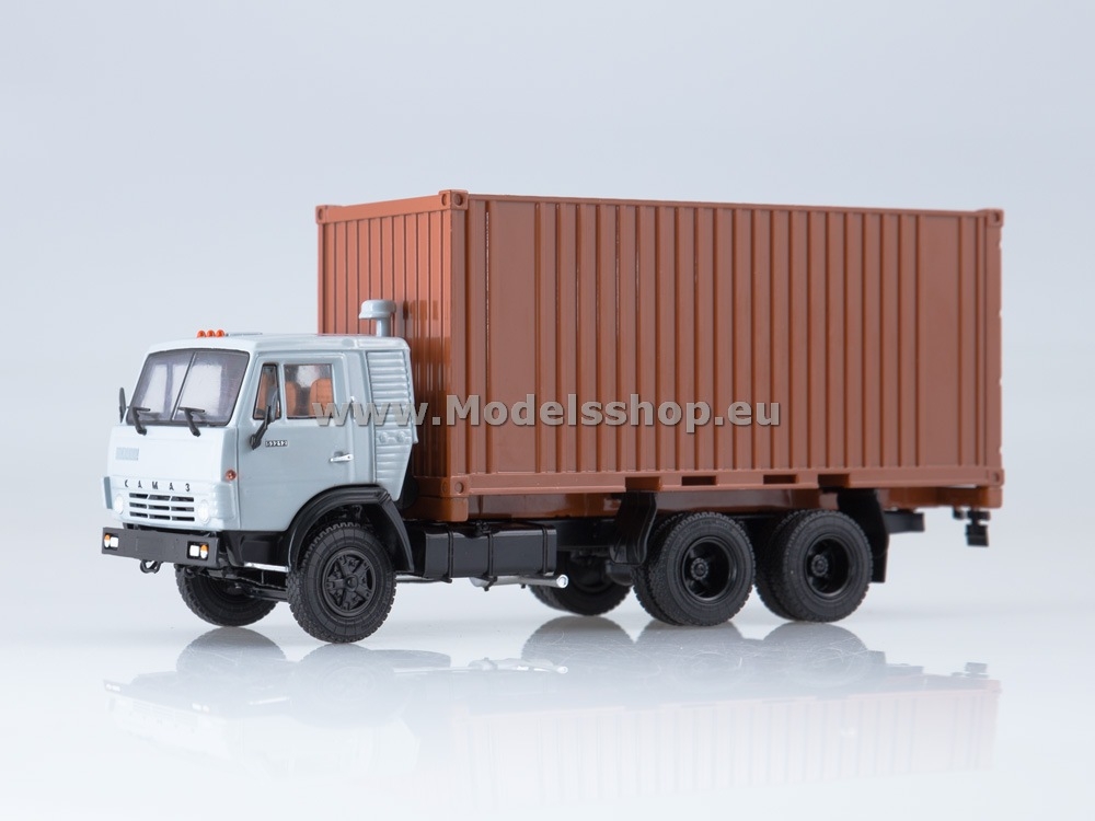 KAMAZ-53212 with 20ft. container /white-brown/