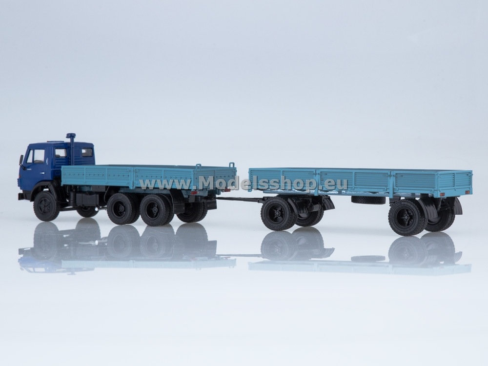 KAMAZ-5320 flatbed truck with trailer GKB-8350