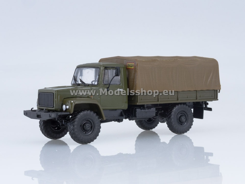GAZ-3308 flatbed truck with tent /khaki/