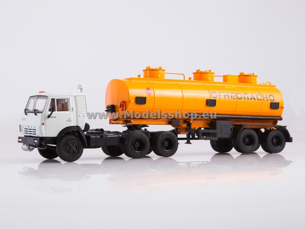 KAMAZ-54112 tractor truck with Tanker semitrailer NEFAZ-96742 /white-orange/