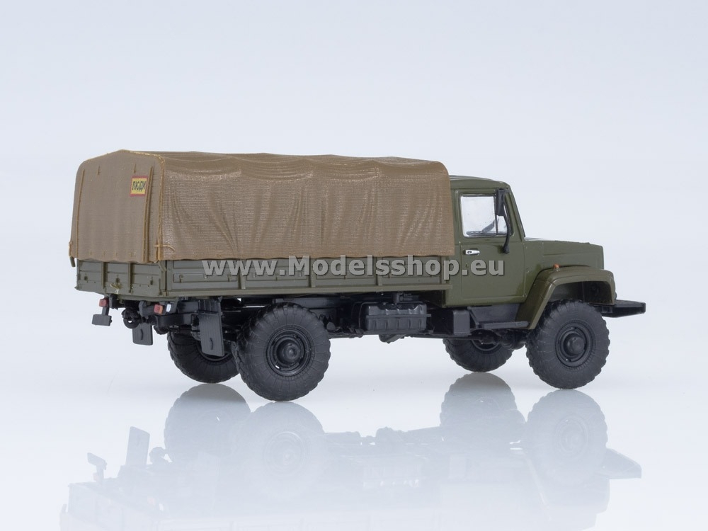 GAZ-3308 flatbed truck with tent /khaki/