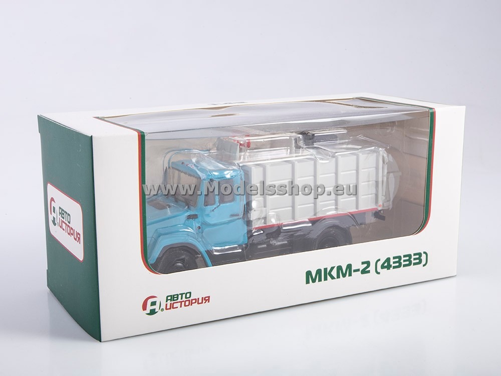 AI1239 Garbage truck MKM-2 (ZIL-4333) /blue - grey/