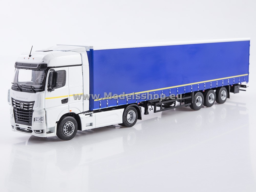 KAMAZ-54901 tractor truck with NEFAZ-93341 semitrailer /white - blue/