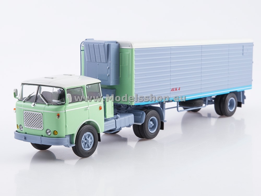 AI7062 Skoda - LIAZ 706 MTTN tractor truck with semitrailer ALKA N12CH /green - grey/