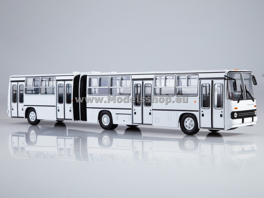 Ikarus-280.64 articulated bus, wide doors /white/