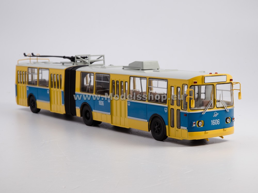 ZIU-10 articulated trolleybus /blue - yellow/