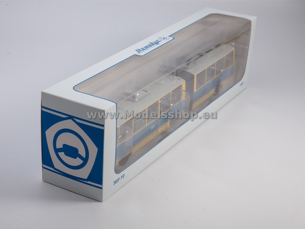 ZIU-10 articulated trolleybus /blue - yellow/