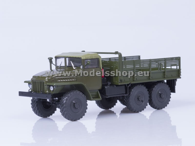 AI1123 Ural-375 flatbed truck, soft roof /khaki/