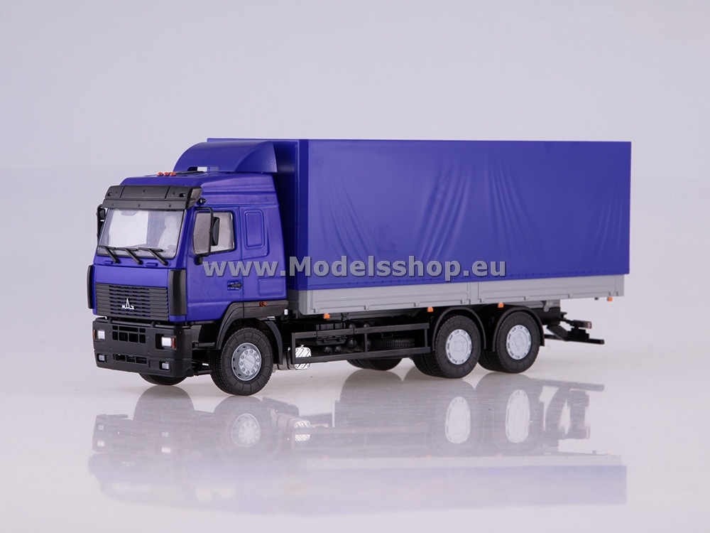 AI1141 MAZ-6312 flatbed truck with tent (old version) /dark blue/