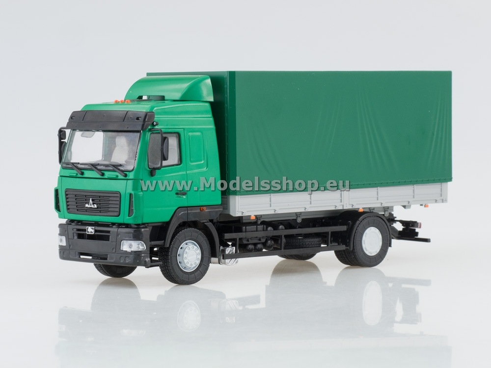 AI1142 MAZ-5340 flatbed truck with tent (facelift) /green/