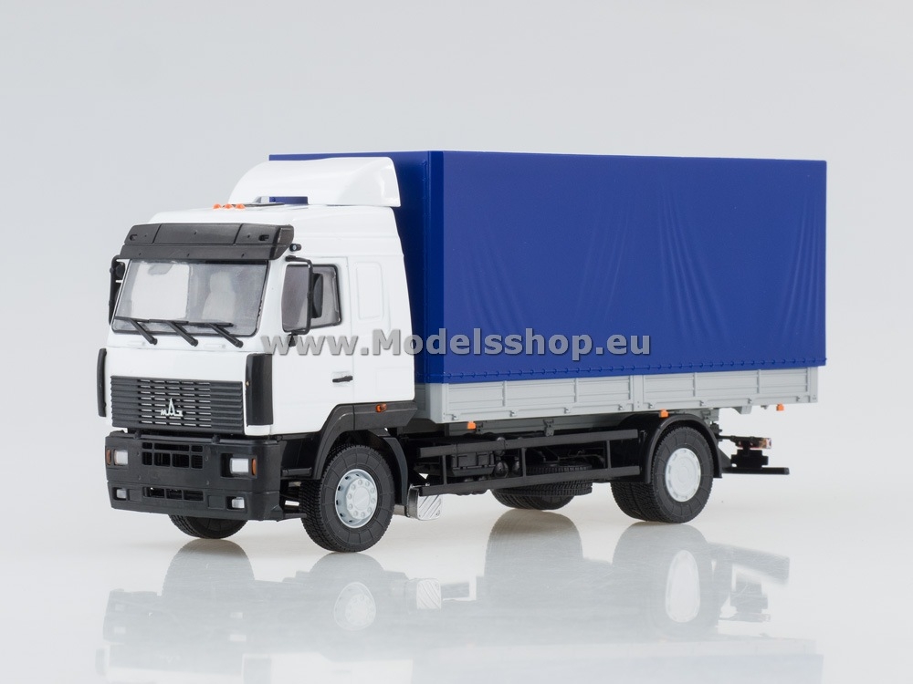AI1143 MAZ-5340 flatbed truck with tent (old version) /white-blue/