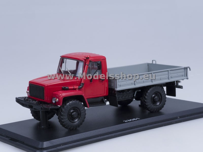 SSM1155 GAZ-33081 4x4 flatbed truck /dark red/