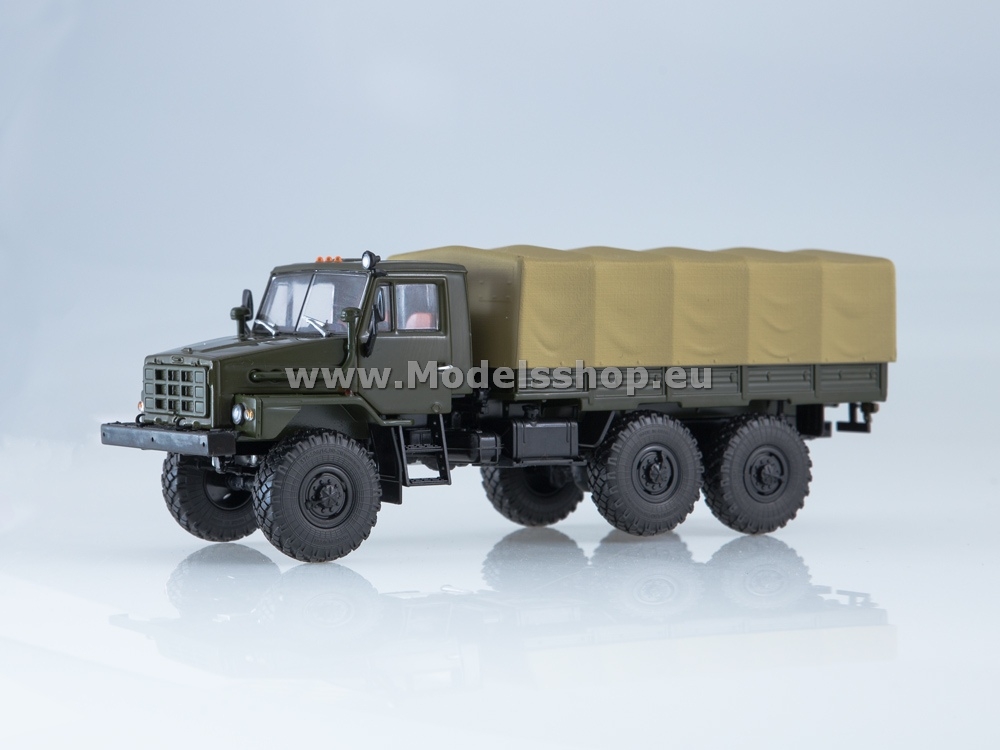 AI1169 URAL-4322 flatbed truck with tent /khaki/