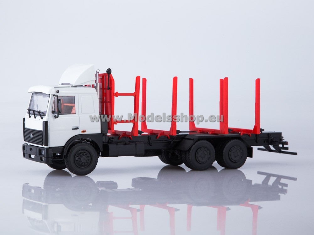 AI1185 MAZ-6303 logging truck /white-red/