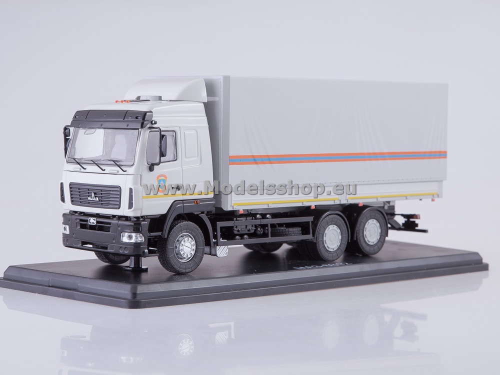 SSM1216 MAZ-6312 flatbed truck with tent (facelift), MCS