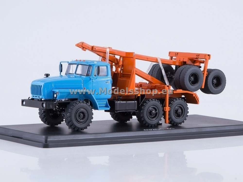 SSM1226 URAL-43204-41 Logging truck /orange-blue/