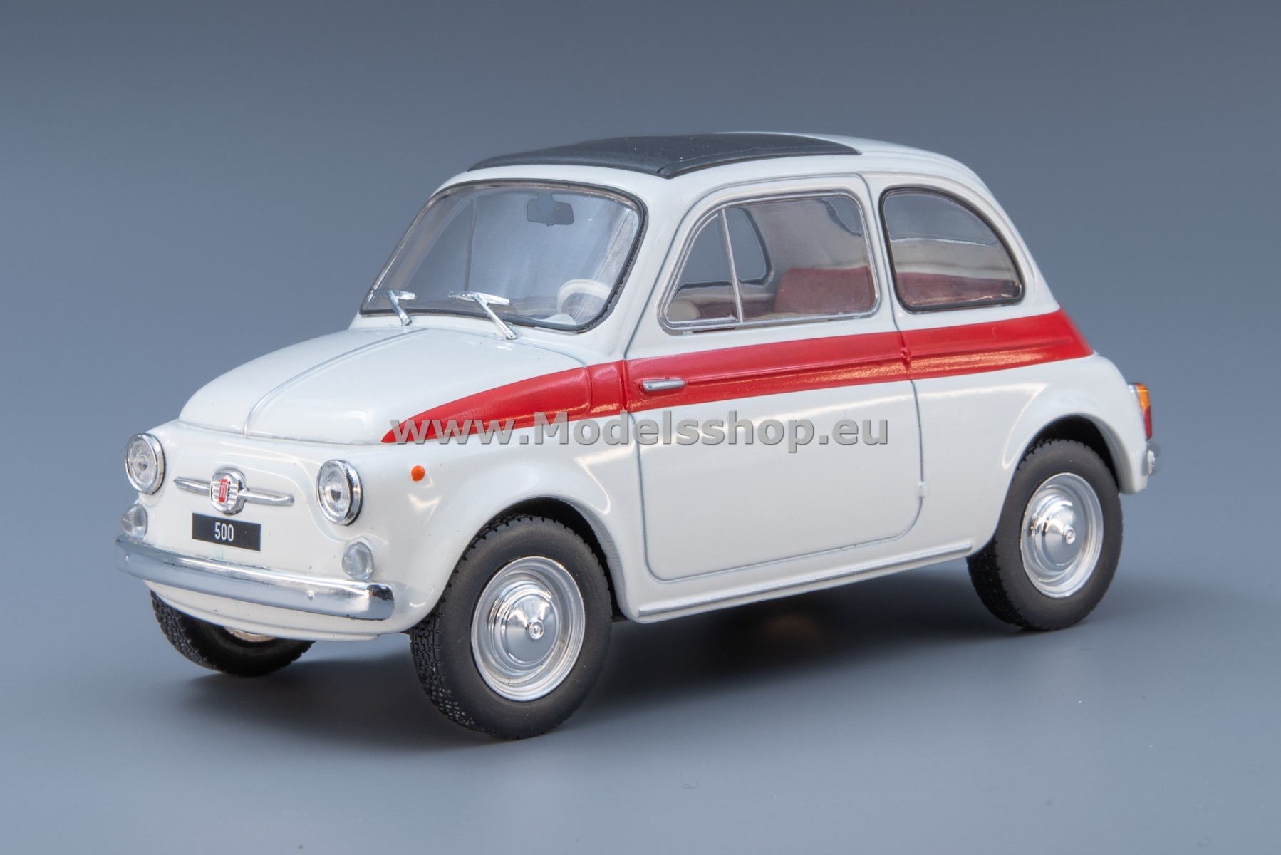 WhiteBox WB124182 Fiat 500, 1960 /white - red/