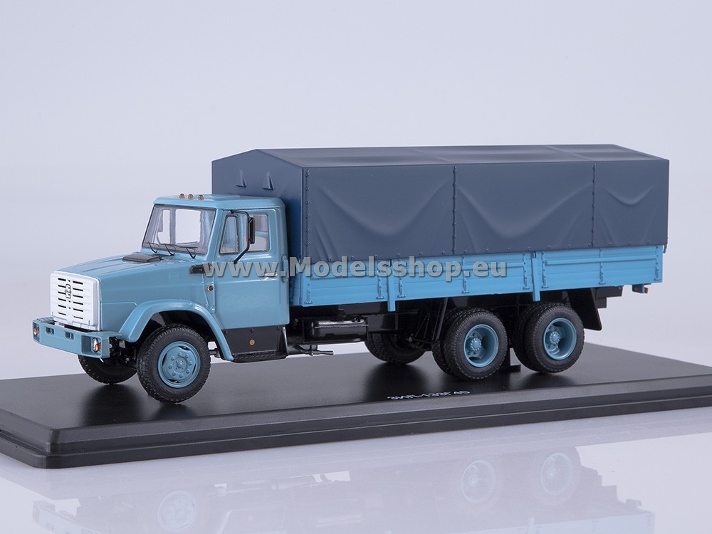 SSM1257 ZIL-133G40 flatbed truck with tent /blue/
