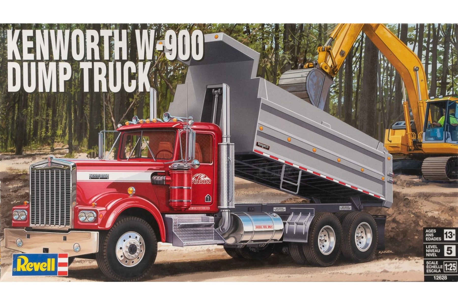 Revell RE12628 Kenworth W-900 Dump Truck, model kit