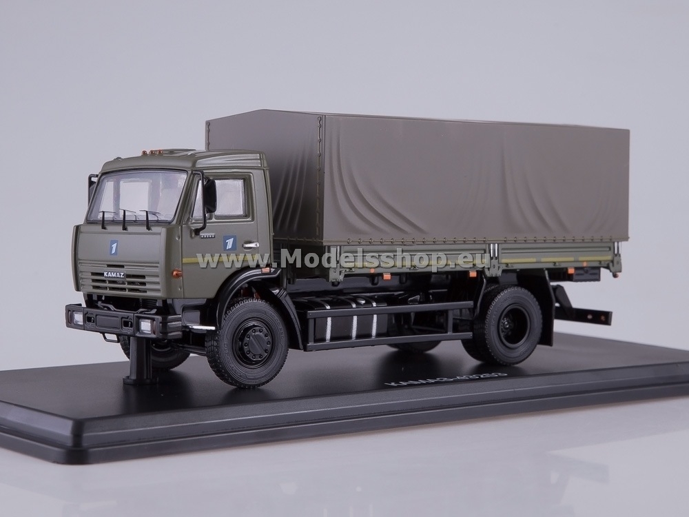 SSM1271 KAMAZ-43253 flatbed truck with tent /khaki/
