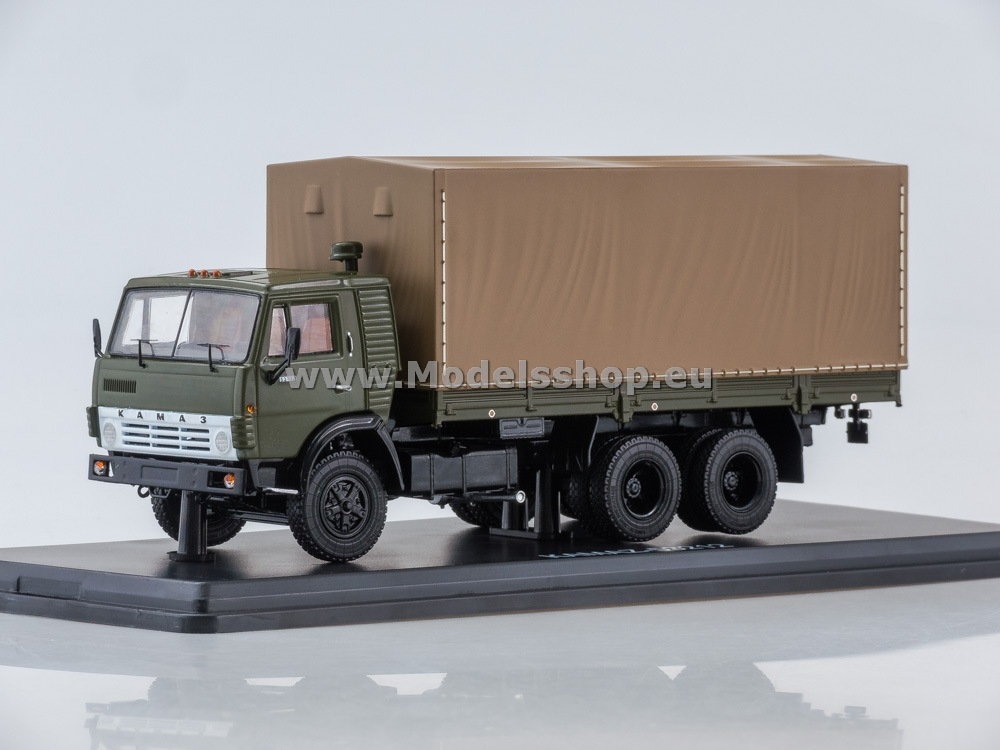 SSM1279 KAMAZ-53212 flatbed truck with tent /khaki/