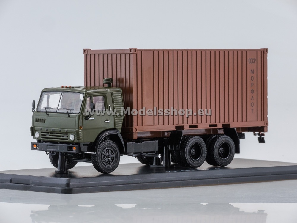 SSM1281 KAMAZ-53212 with 20ft. Container /khaki-brown/