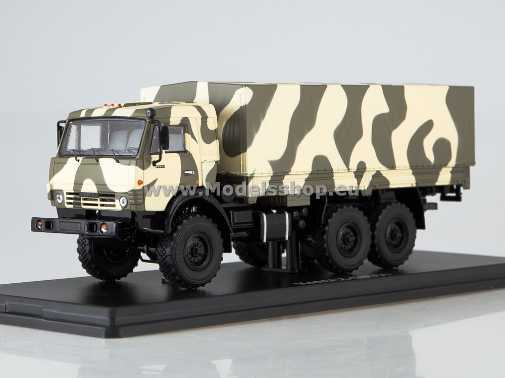 KAMAZ-53501 „Mustang” 6x6 flatbed truck with tent /camouflage, khaki/