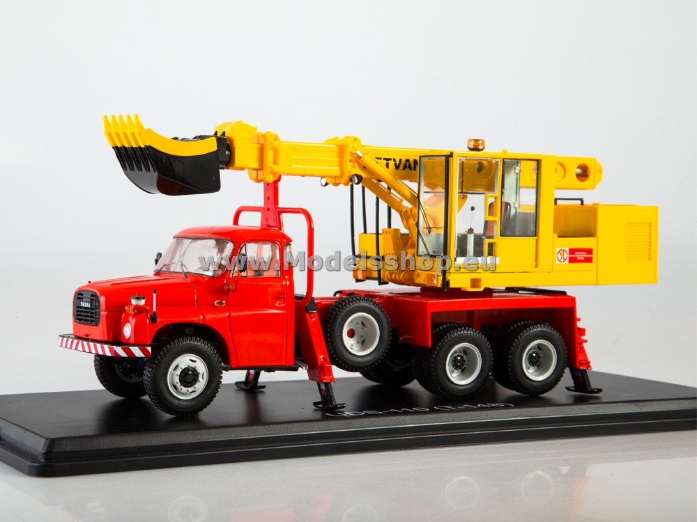 Truck with excavator UDS-110 (Tatra-148) /red-yellow/