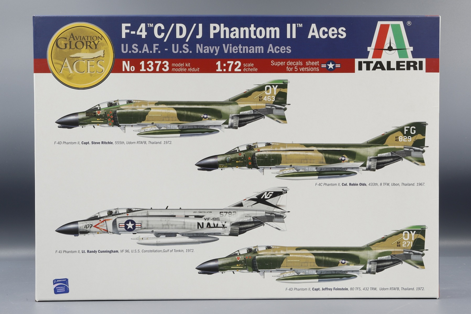 Italeri IT1373 F-4 C/D/J Phantom II Aces U.S.A.F. - U.S. Navy Vietnam Aces, model kit