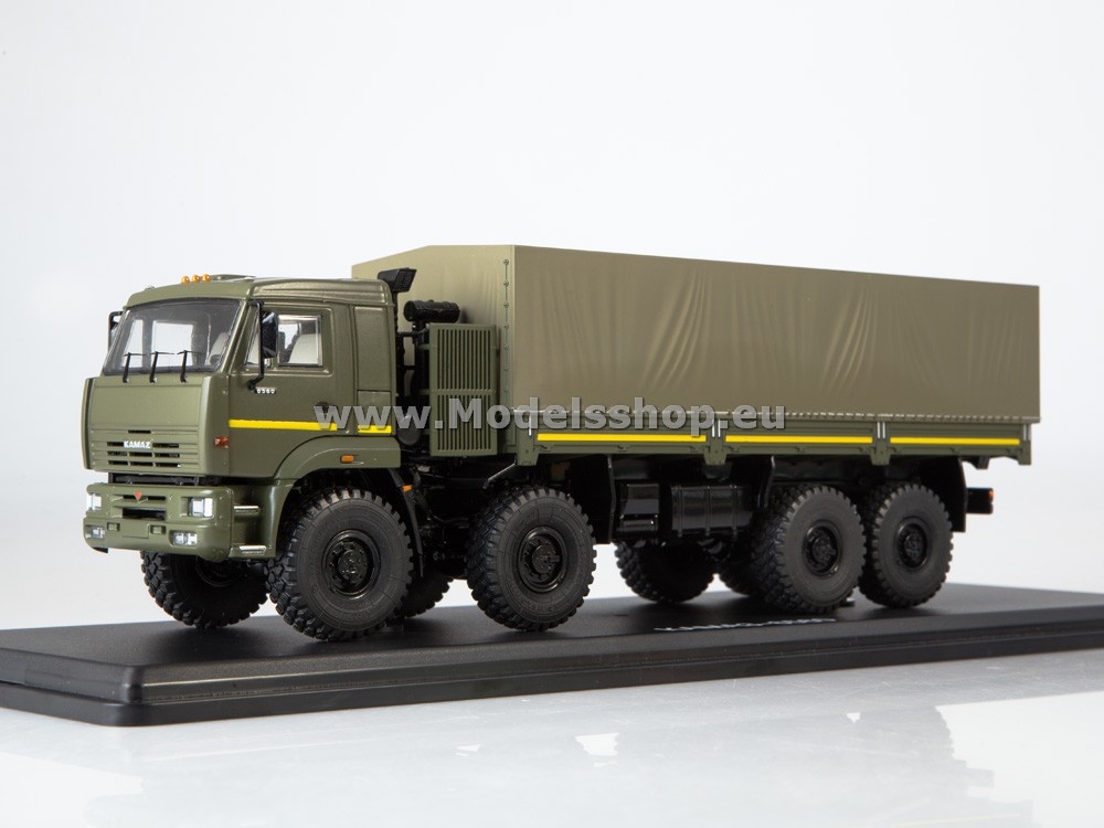 SSM1383 KAMAZ-6560 flatbed truck with tent /khaki/
