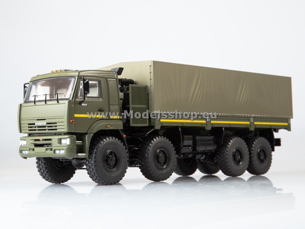 SSM1383 KAMAZ-6560 flatbed truck with tent /khaki/