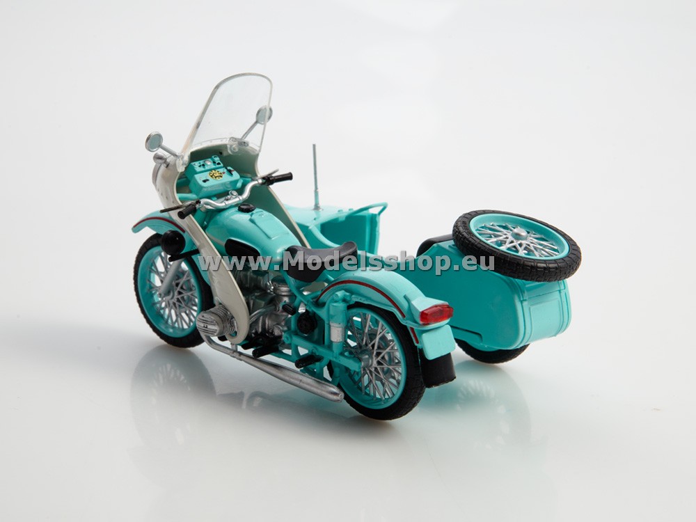 Modellino Moto M-106 Polaris 1964 Scala 1/24 Modimio N.72 Rivista URSS Diecast Blu