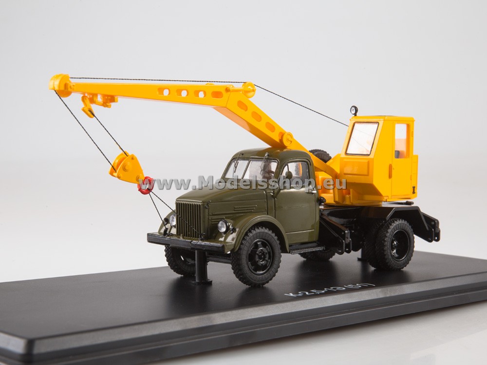 SSM1442 Truck crane K-2,5-1E (GAZ-51) /khaki-yellow/