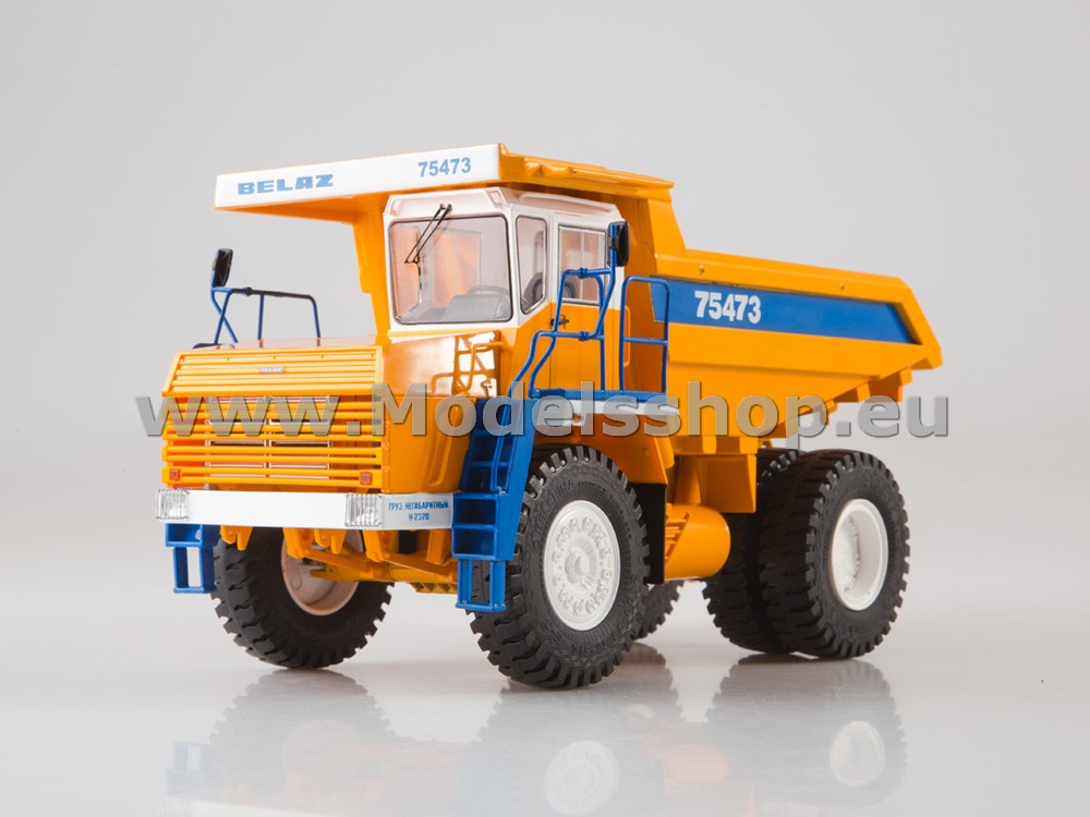 SSM1444 BELAZ-75473 mining dump truck, low sides /yellow-blue/