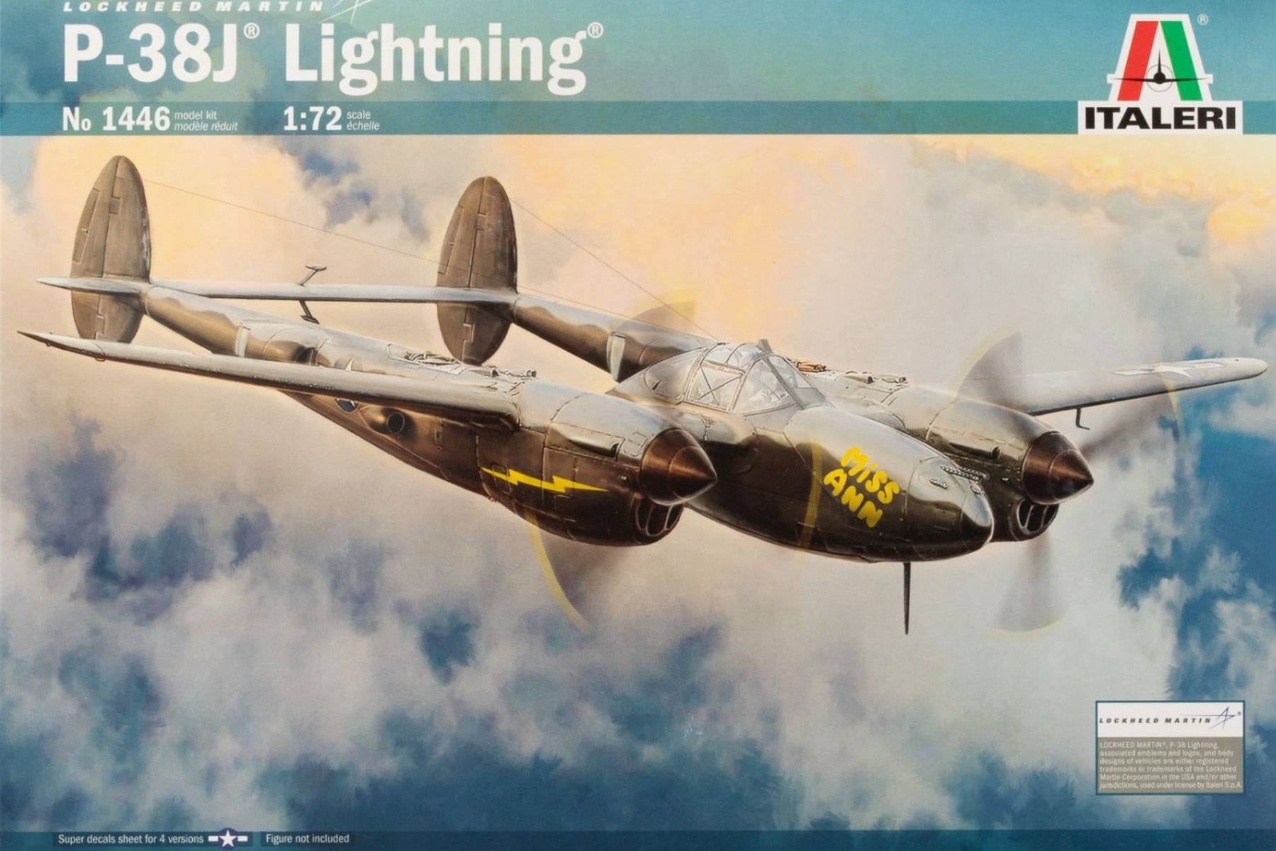 Italeri IT1446 P-38J Lightning, model kit