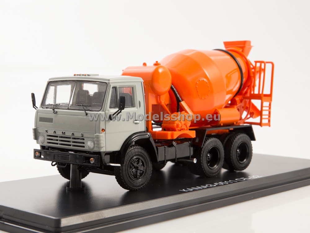 Cement-mixer truck SB-92 (KAMAZ-5511) /white-orange/