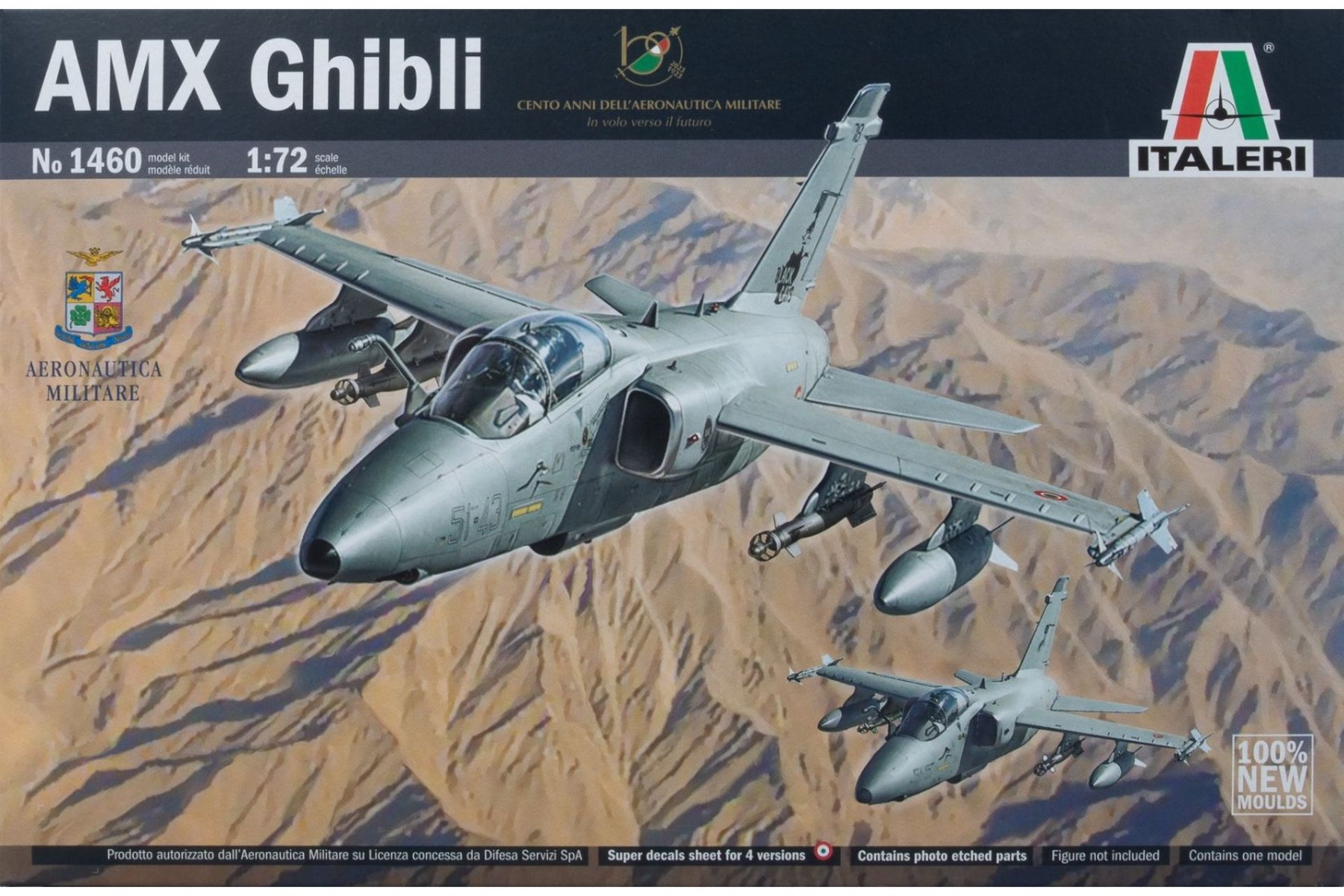 Italeri IT1460 Ground attack aircraft AMX Ghibli, model kit