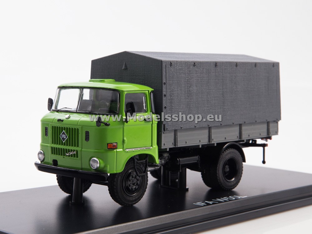 SSM1464 IFA W50L flatbed truck with tent /green – gray/