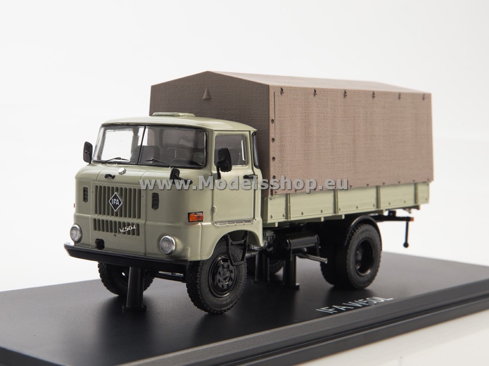 SSM1465 IFA W50L flatbed truck with tent /grey/