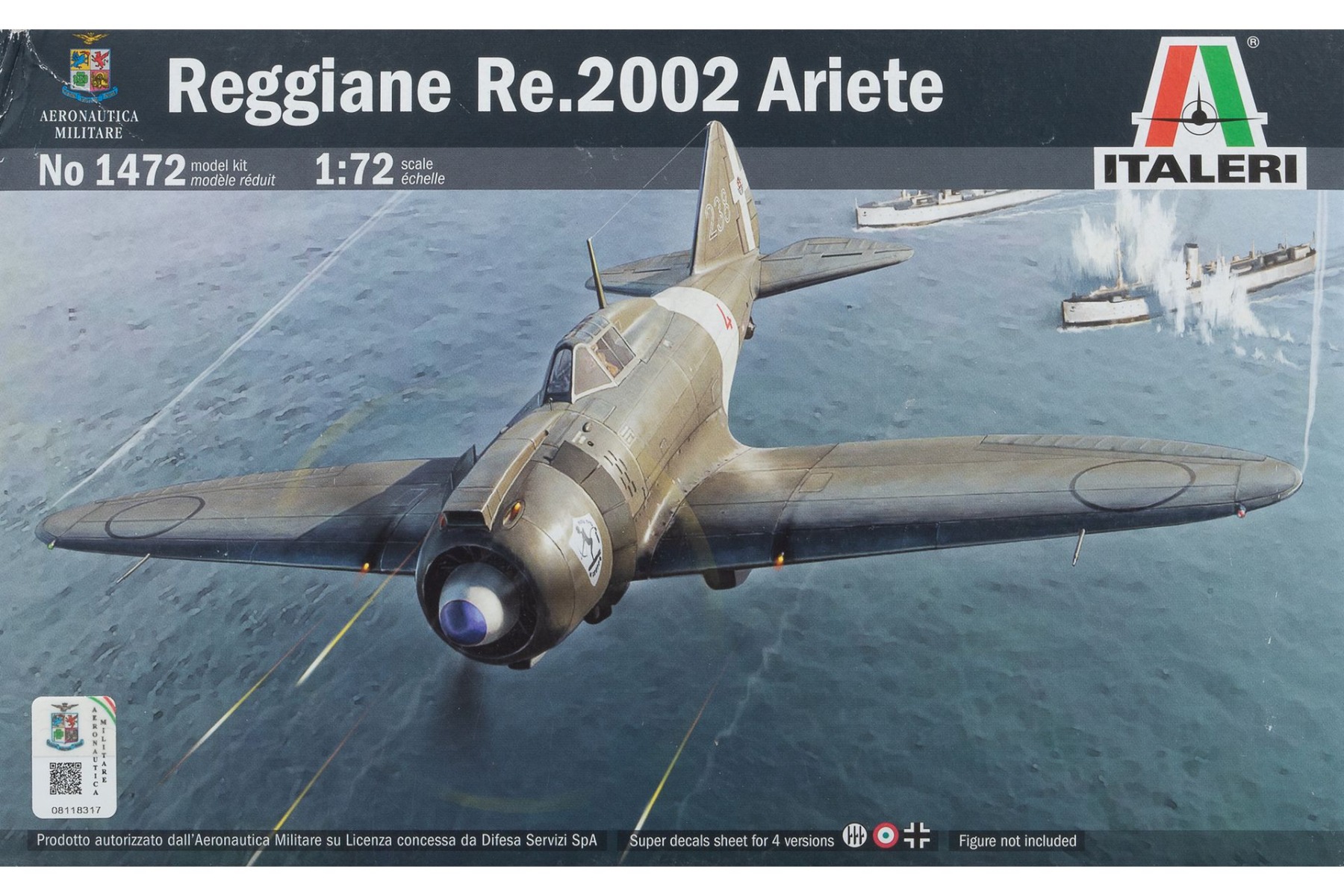 Italeri IT1472 Reggiane Re.2002 Ariete, model kit