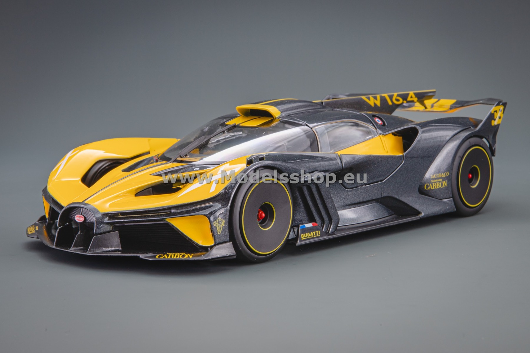 Bburago Bugatti Bolide, 2020 /yellow - grey metallic/