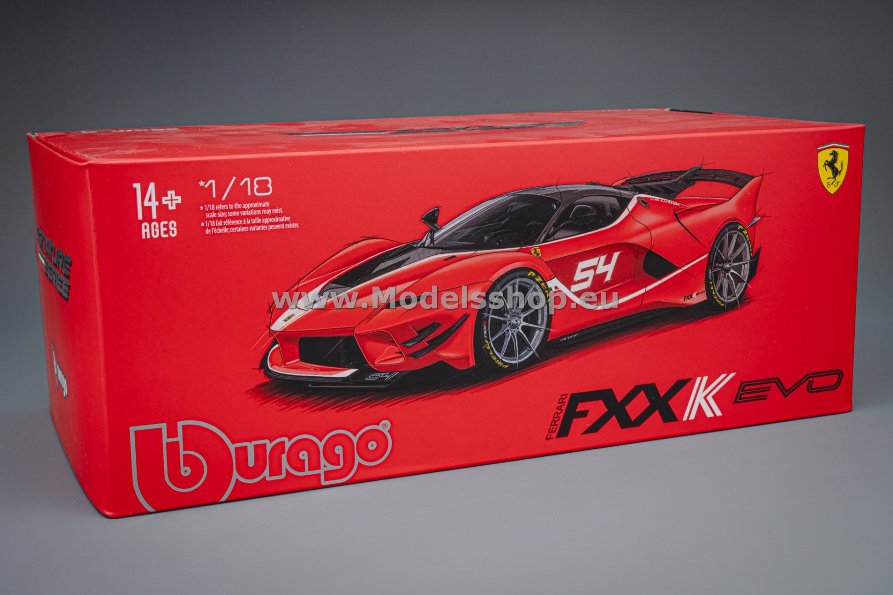 Bburago Ferrari FXX K Evoluzione Signature No.54 /red - black/ 18
